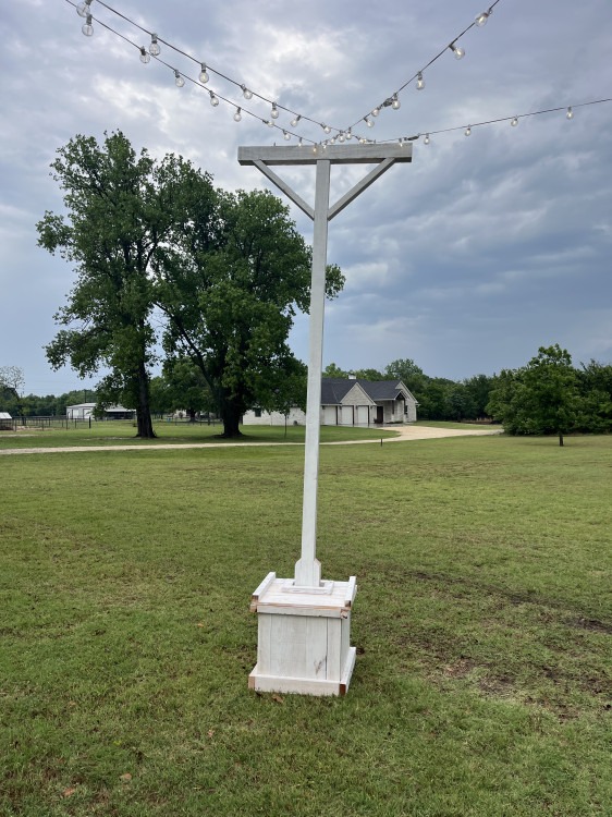 Antique Cedar String Light Tower
