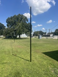 Black Pipe String Light Pole